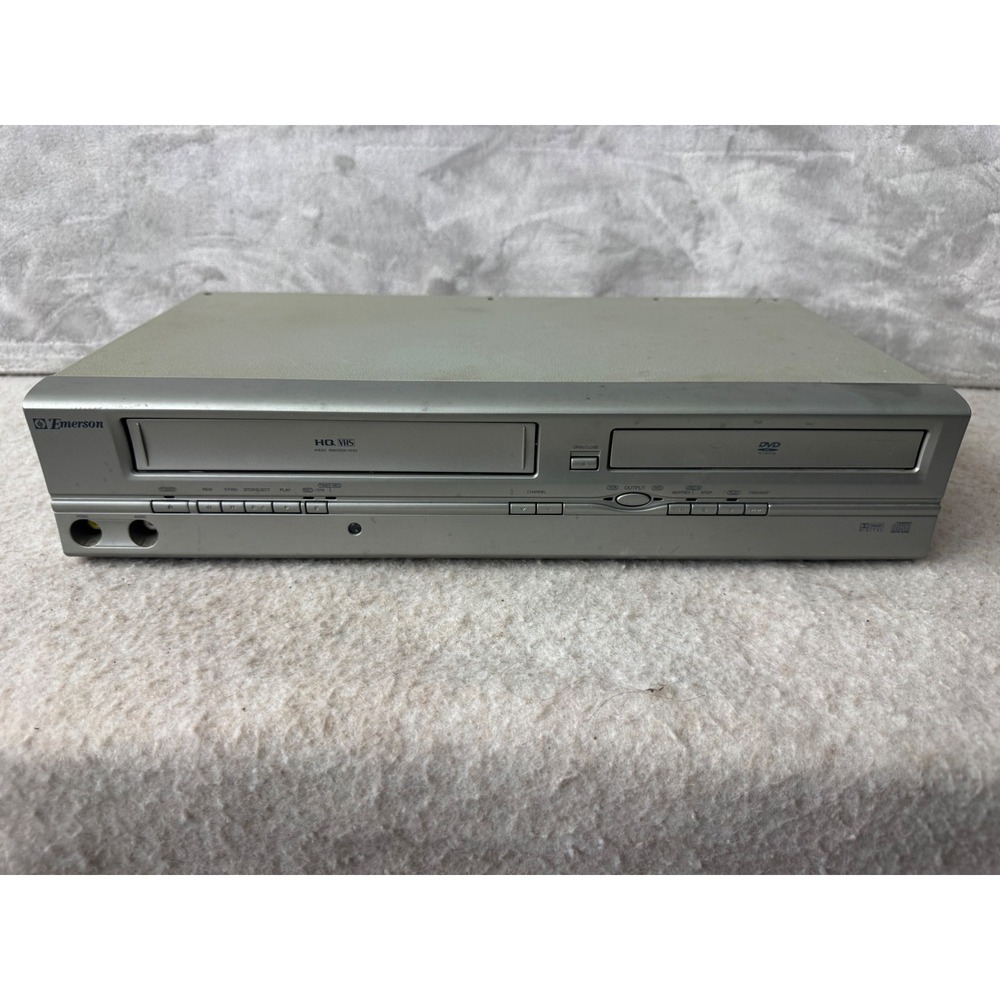 Emerson EWD2004 DVD VCR Combo Player 4-Head HQ VHS Silver For Parts Repair